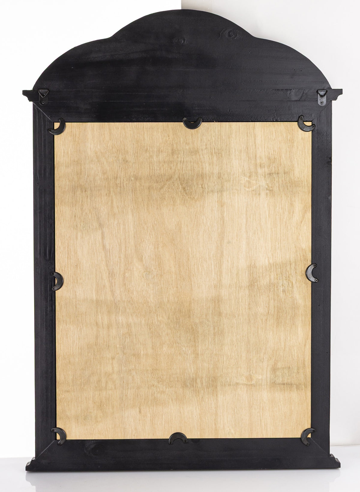 Lustro dekoracyjne czarny drewno, szkło 80x55x3,5 cm cm