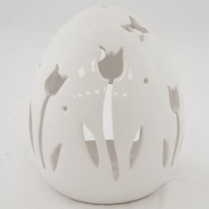 Lampion jajko ceramiczne na tealight świecznik wielkanocny dekoracja