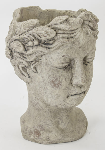 Doniczka osłonka głowa 20 x 15 cm beton