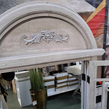 Lustro z okiennicami okno ścienne prostokąt rama drewno 550 x 800 mm