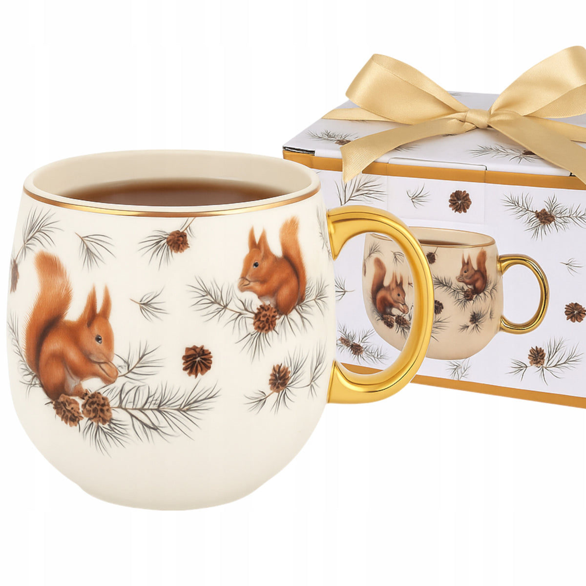 Porcelanowy Kubek baryłka 530 ml duży w pudełku