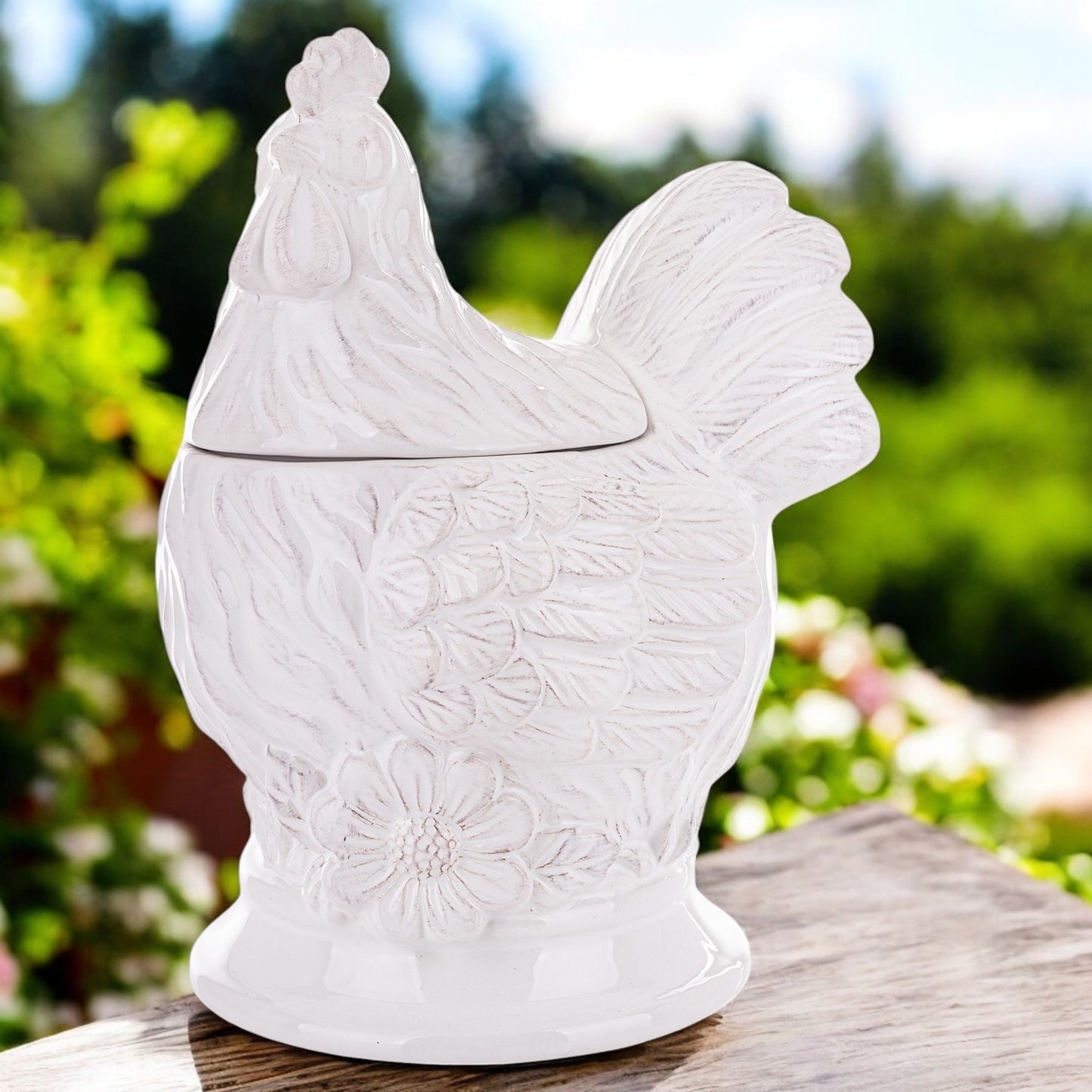 Ozdobny Dekoracyjny Pojemnik wielkanocny Figurka Kogut 25x16x18,5 koszyk