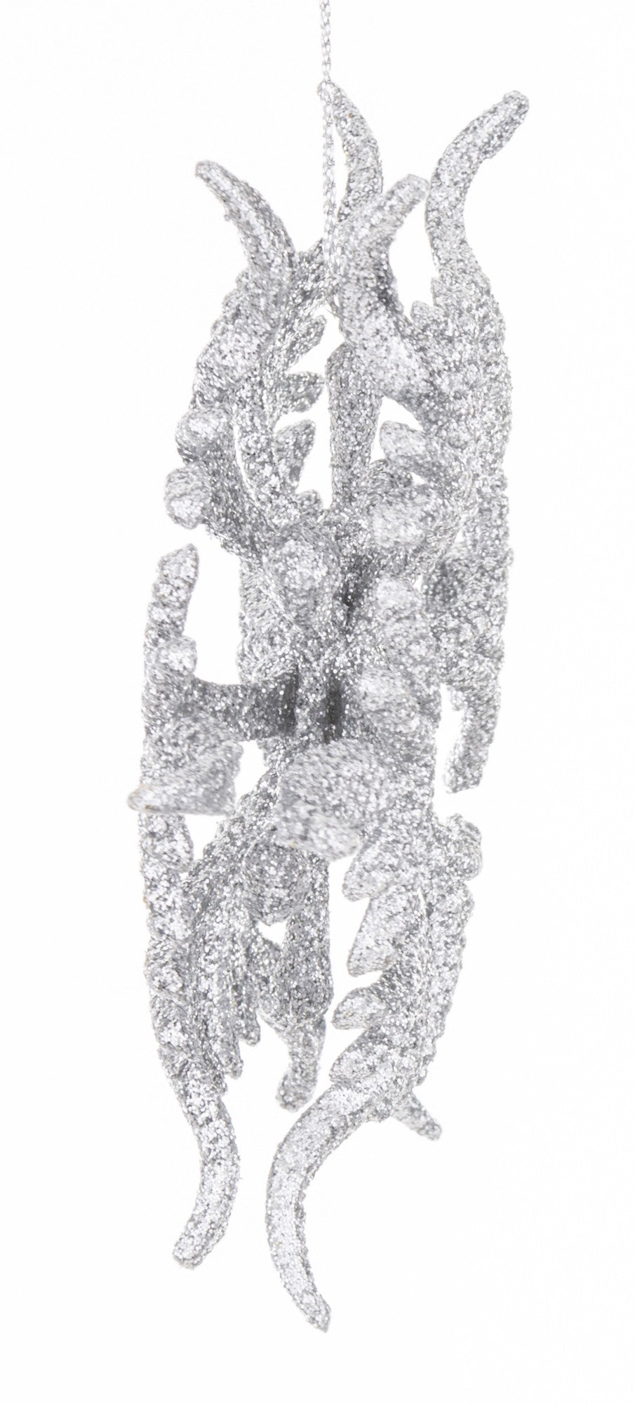 Zawieszka z tworzywa srebrna 11x12x3 cm wzór 2