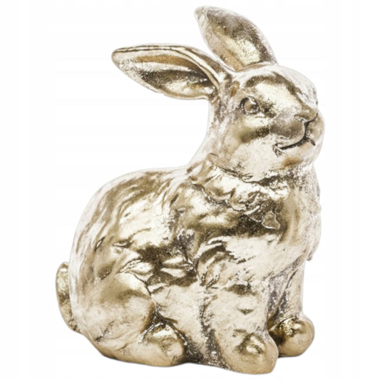 Królik figurka wielkanocna złota dekoracja zajączek ozdoba glamour