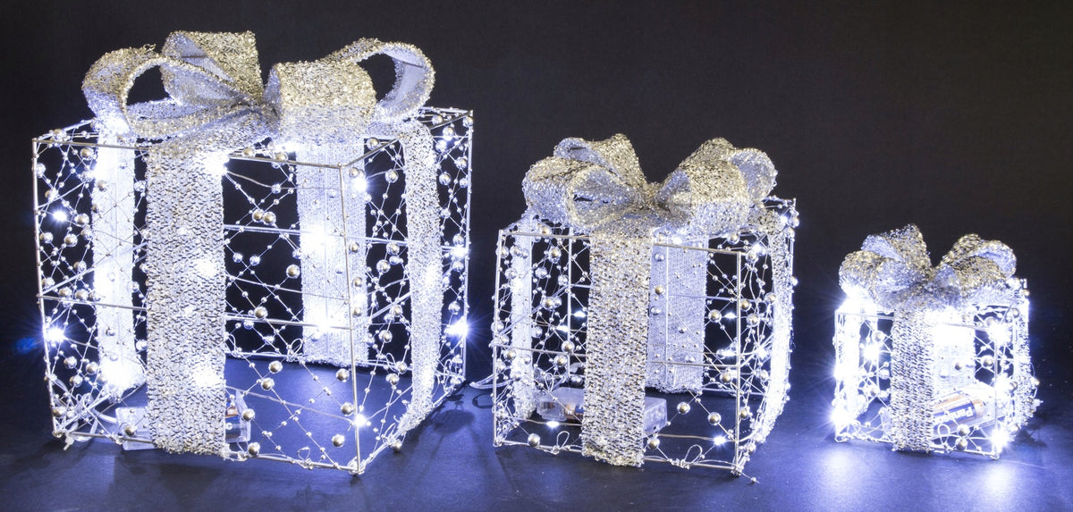 Ozdoba Prezenty 3 szt. LED Figurka świetlna świąteczna duża iluminacja