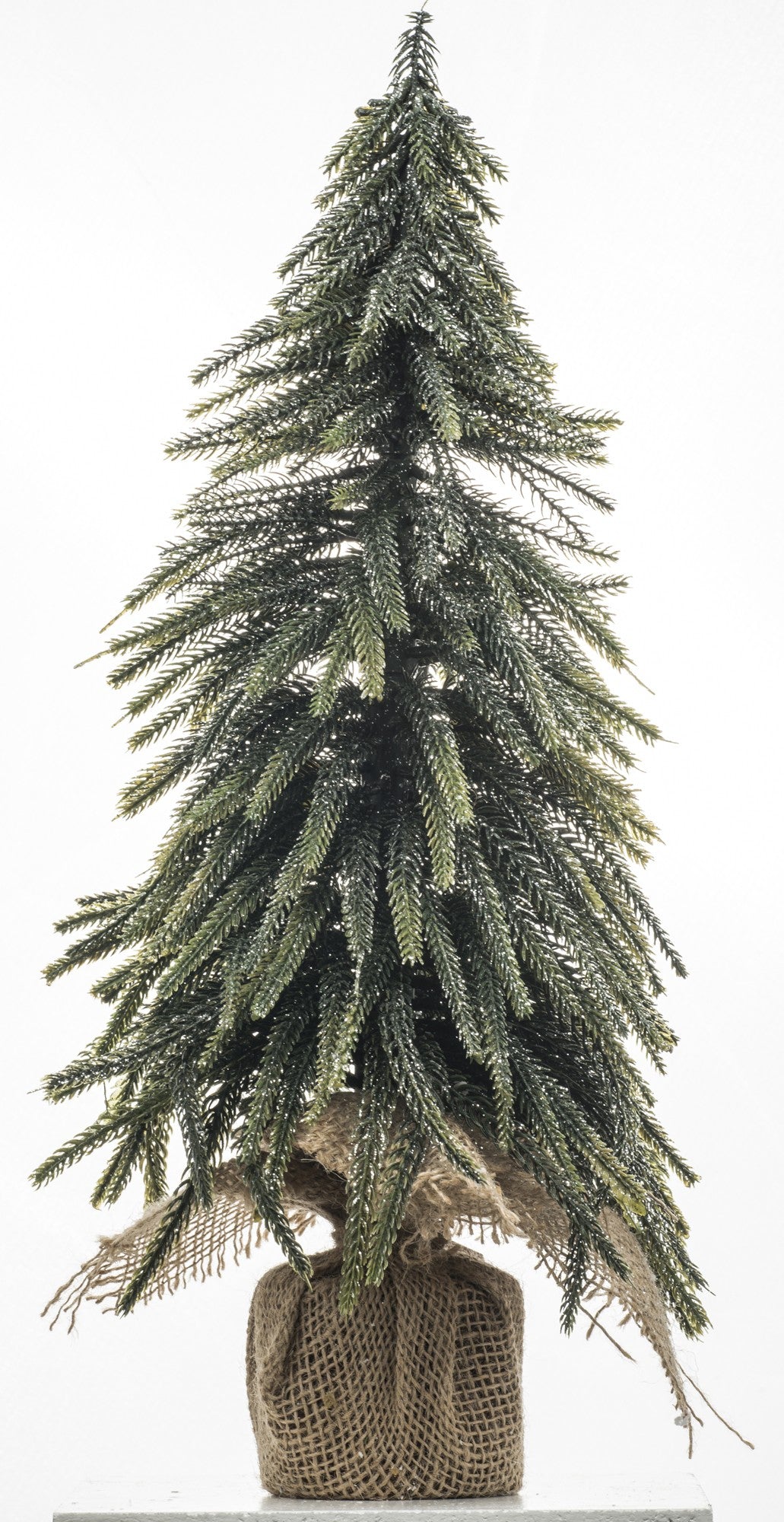 Choinka sztuczna zielony, brązowy tworzywo sztuczne, juta 44x25x25 cm