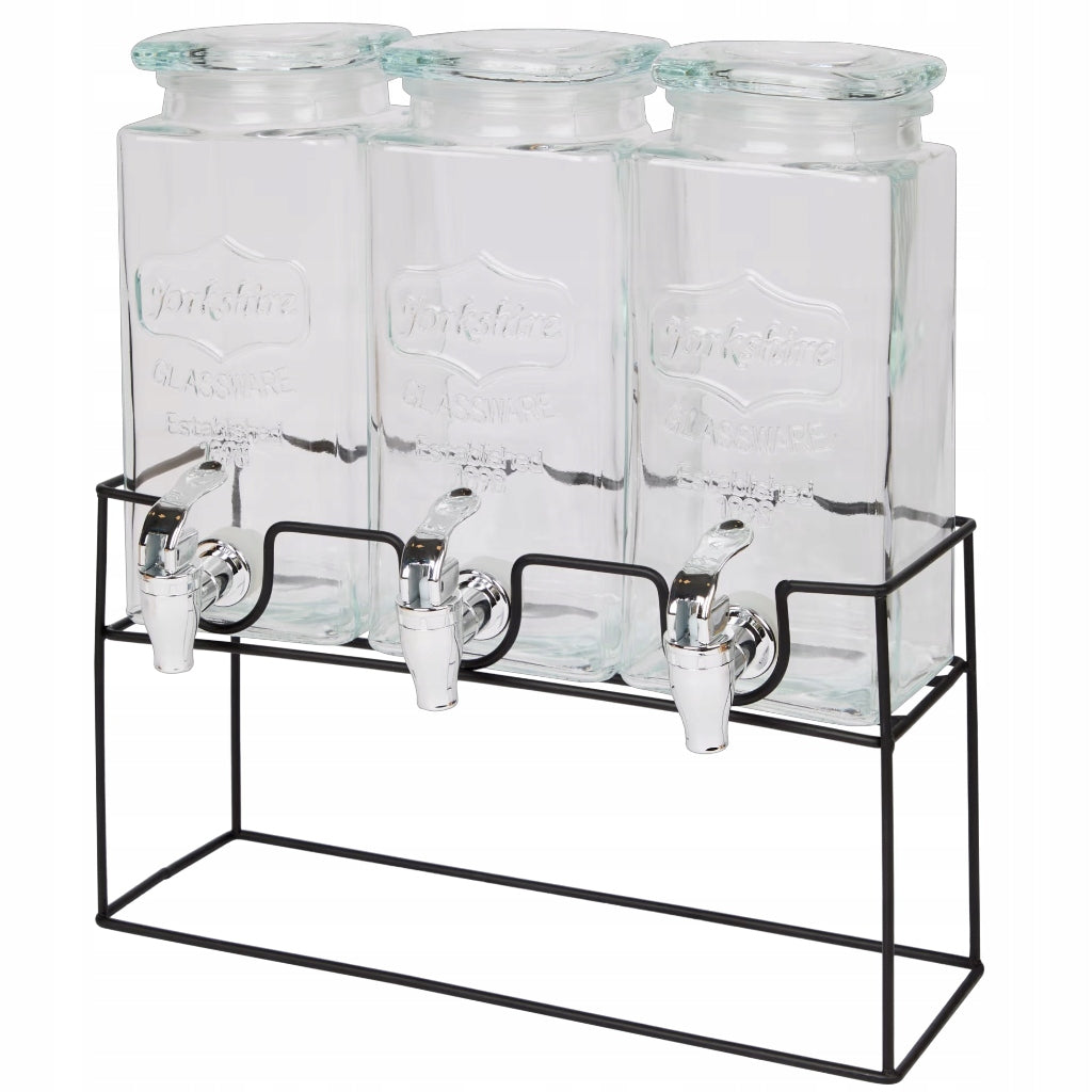 Komplet 3x1,5L dozownik dystrybutor do lemoniady, soku słoik z kranikiem
