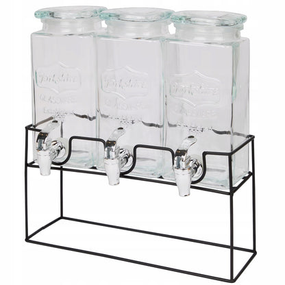 Komplet 3x1,5L dozownik dystrybutor do lemoniady, soku słoik z kranikiem