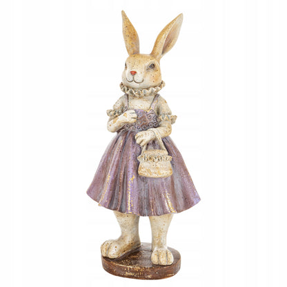 Figurka Pani Królik Dekoracyjny 26cm Wielkanocna Ozdoba zając