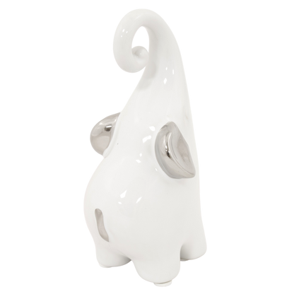 Słonik porcelanowy dekoracja ozdoba ceramika biały