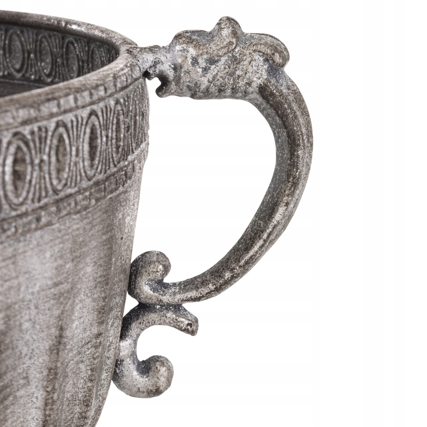 Osłonka srebrna metalowa wazon retro vintage 22 x 39 cm
