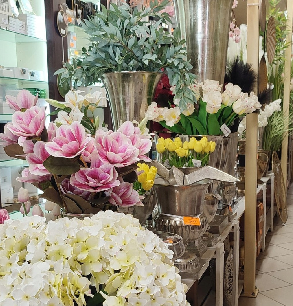 Kwiat Sztuczny 80cm magnolia gałązka dekoracyjna rożowa premium