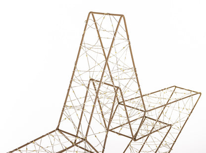 Ozdoba świąteczna LED Gwiazda czarny metal 57x60x7,5 dł. kabla 290 cm