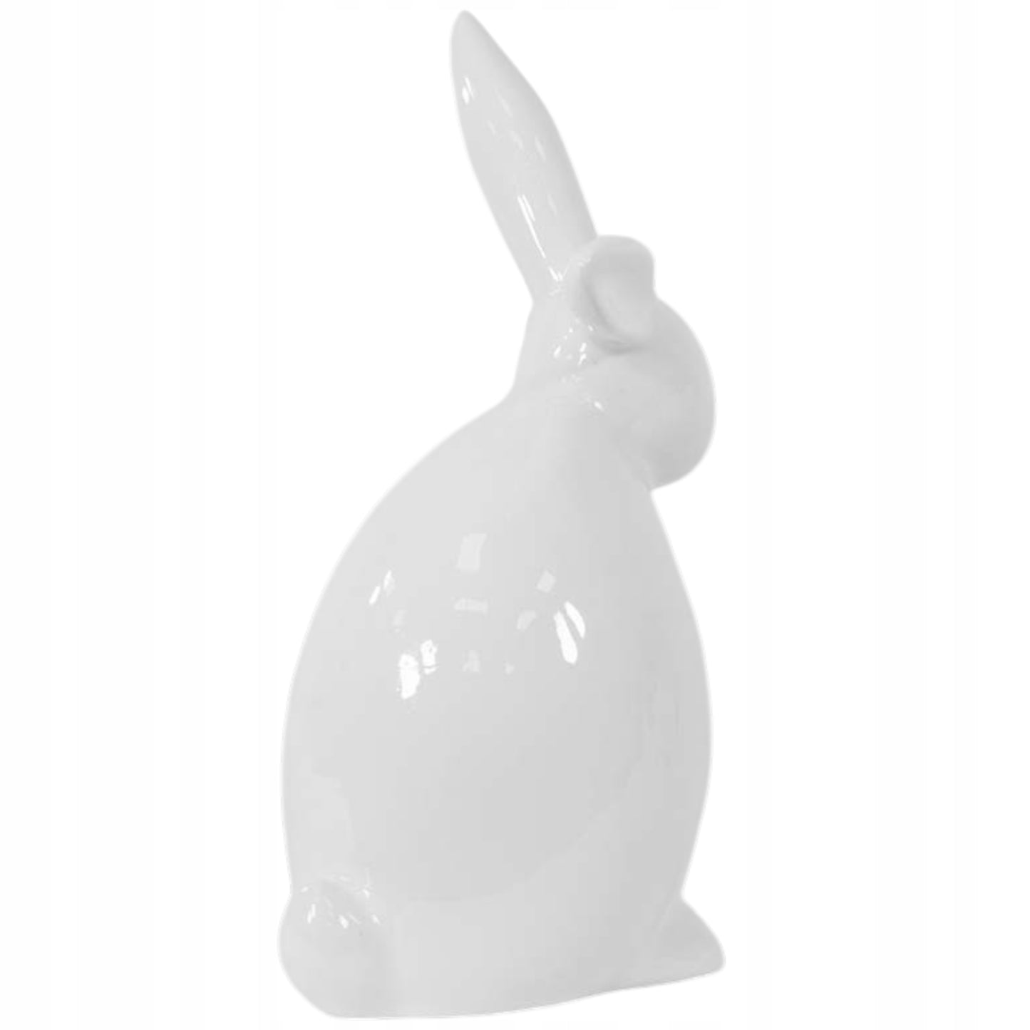 Zajączek figurka wielkanocna dekoracja biała ceramika 20 cm