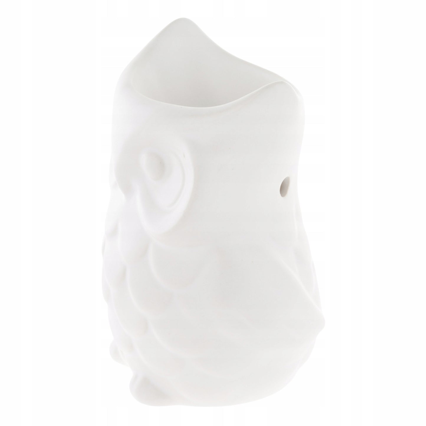 Kominek zapachowy ceramiczny biały sowa figurka podgrzewacz olejków 12 cm