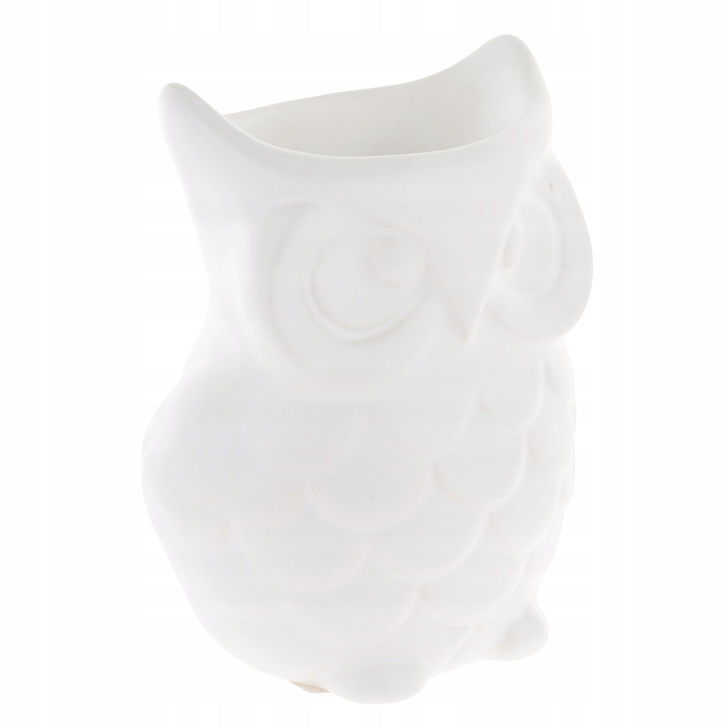 Kominek zapachowy ceramiczny biały sowa figurka podgrzewacz olejków 12 cm