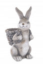 Osłonka figurka zając koszyk 41 cm Królik wielkanocny doniczka koszyczek