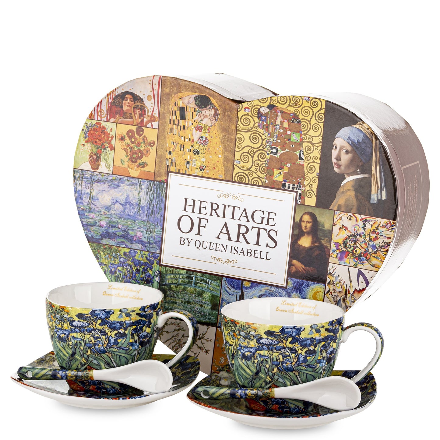 Produkt dekoracyjny Kpl. 2 Filiżanek Ze Spodkami I Łyżeczkami porcelana