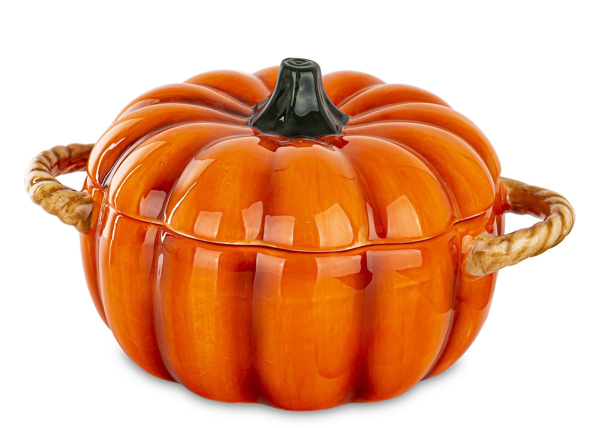 Pojemnik Dekoracyjny Dynia z pokrywką ozdoba Figurka jesienna halloween