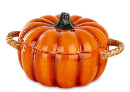 Pojemnik Dekoracyjny Dynia z pokrywką ozdoba Figurka jesienna halloween