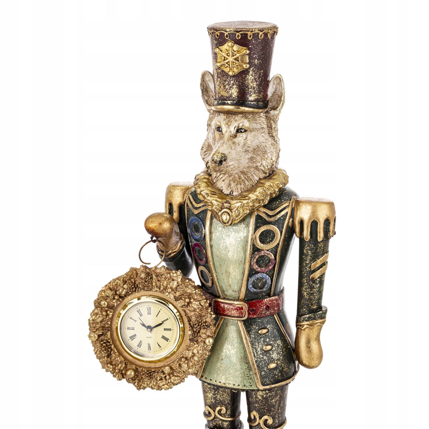 Figurka Pierrot Lis z Zegarkiem Dekoracja Statuetka Retro Vintage 54cm