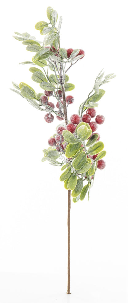 Gałązka świąteczna brązowy, zielony, czerwony tworzywo sztuczne 45x25x5 cm