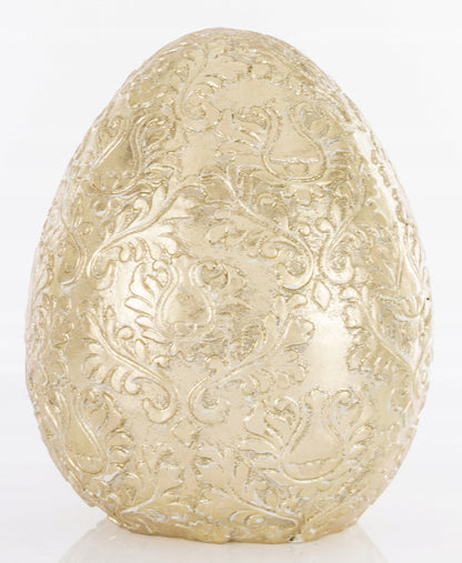 Figurka wielkanocna pisanka złota zdobione jajko 15 cm