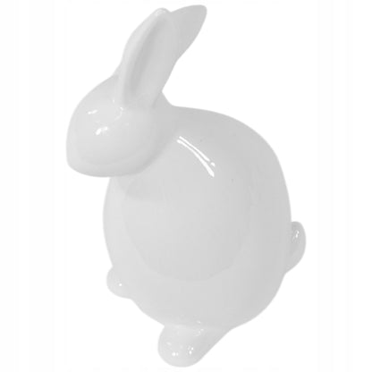 Zajączek figurka wielkanocna dekoracja biała ceramika 20 cm