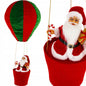 Świąteczna figurka Świąteczna Mikołaj w balonie 92 cm
