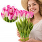 Bukiet Sztucznych Tulipanów tulipan różowy 38cm wiosenne kwiaty wielkanoc
