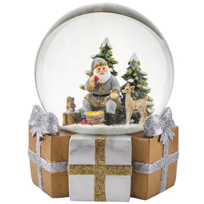 Szklana Kula śnieżna Mikołaj choinka pozytywka 15cm figurka świąteczna