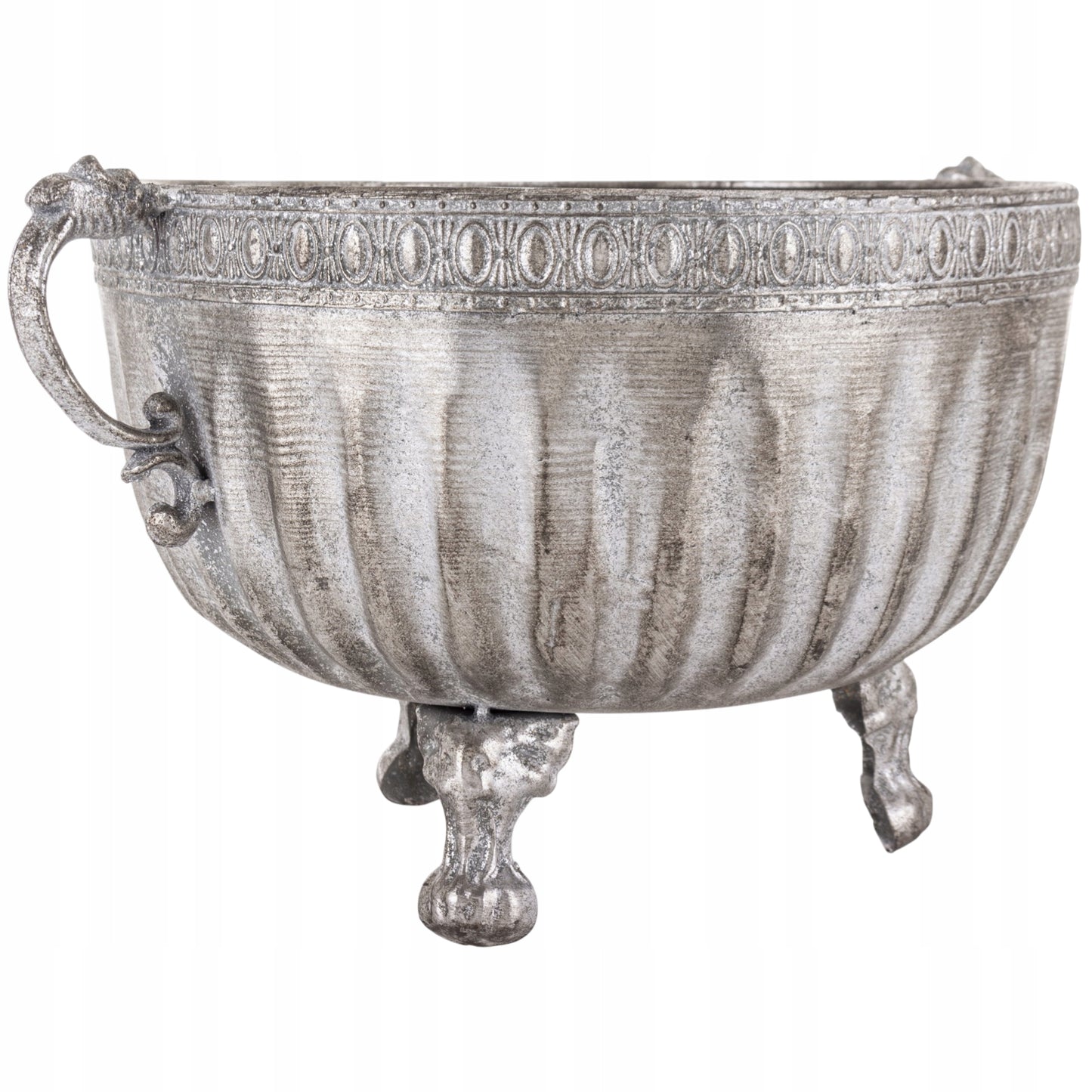 Osłonka srebrna metalowa wazon retro vintage 22 x 39 cm