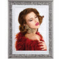 Ramka na zdjęcie zdjęcia srebrno-czarna glamour 23,5x18,5x2-12 srebrna