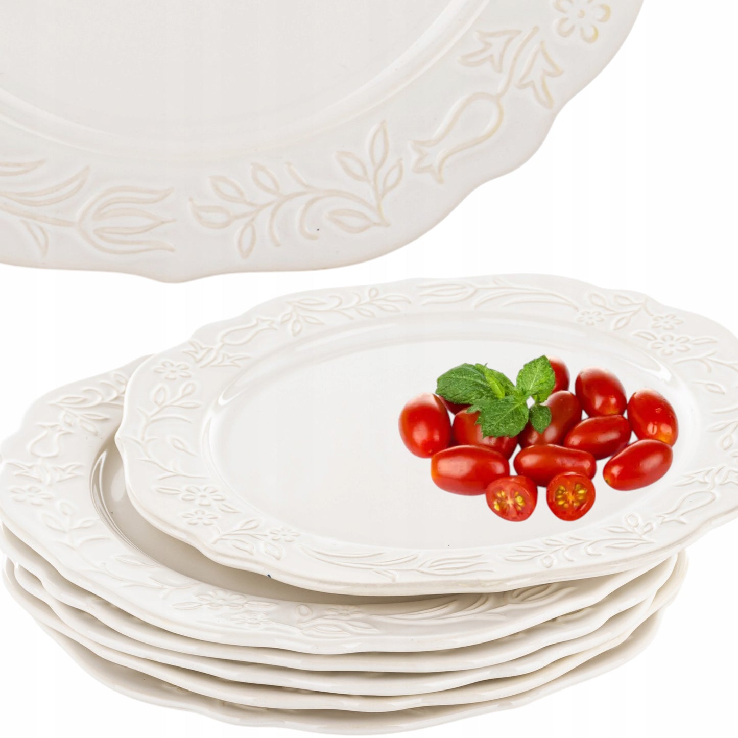 Talerz obiadowy duży płytki porcelanowy 28cm Sarmatia