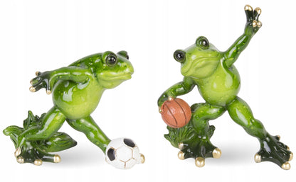 Figurka żabka 12,5cm żaba piłkarz, koszykarz 2szt