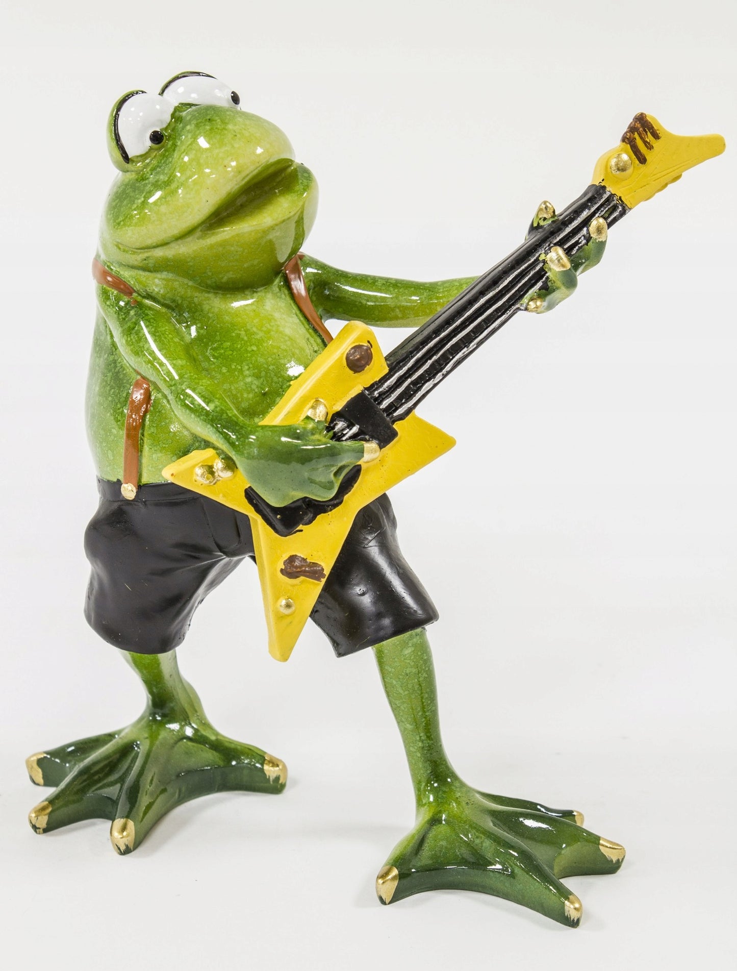 Figurka żaba 16 cm gitarzysta żabka rockman