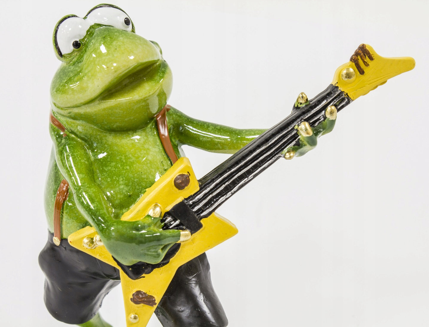 Figurka żaba 16 cm gitarzysta żabka rockman