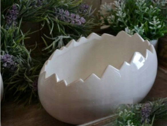 Osłonka wielkanocna ceramiczna jajko rzeżucha