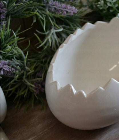 Osłonka wielkanocna ceramiczna jajko rzeżucha