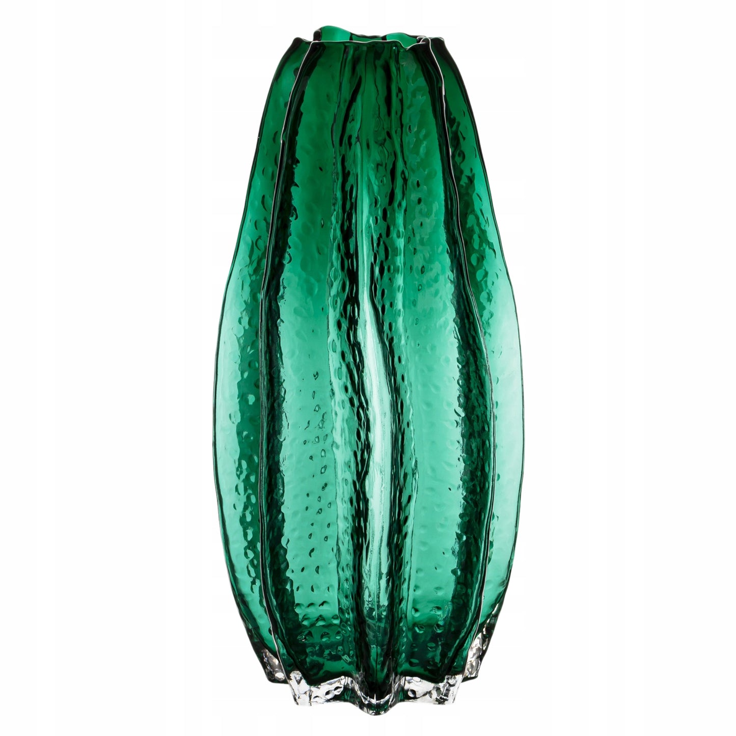 Szklany wazon zielony 34,5 cm