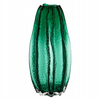 Szklany wazon zielony 34,5 cm