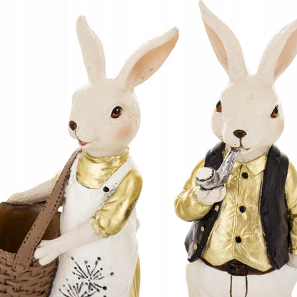 2szt zestaw figurek Pan i Pani Królik figurka wielkanocna zajączek 26 cm