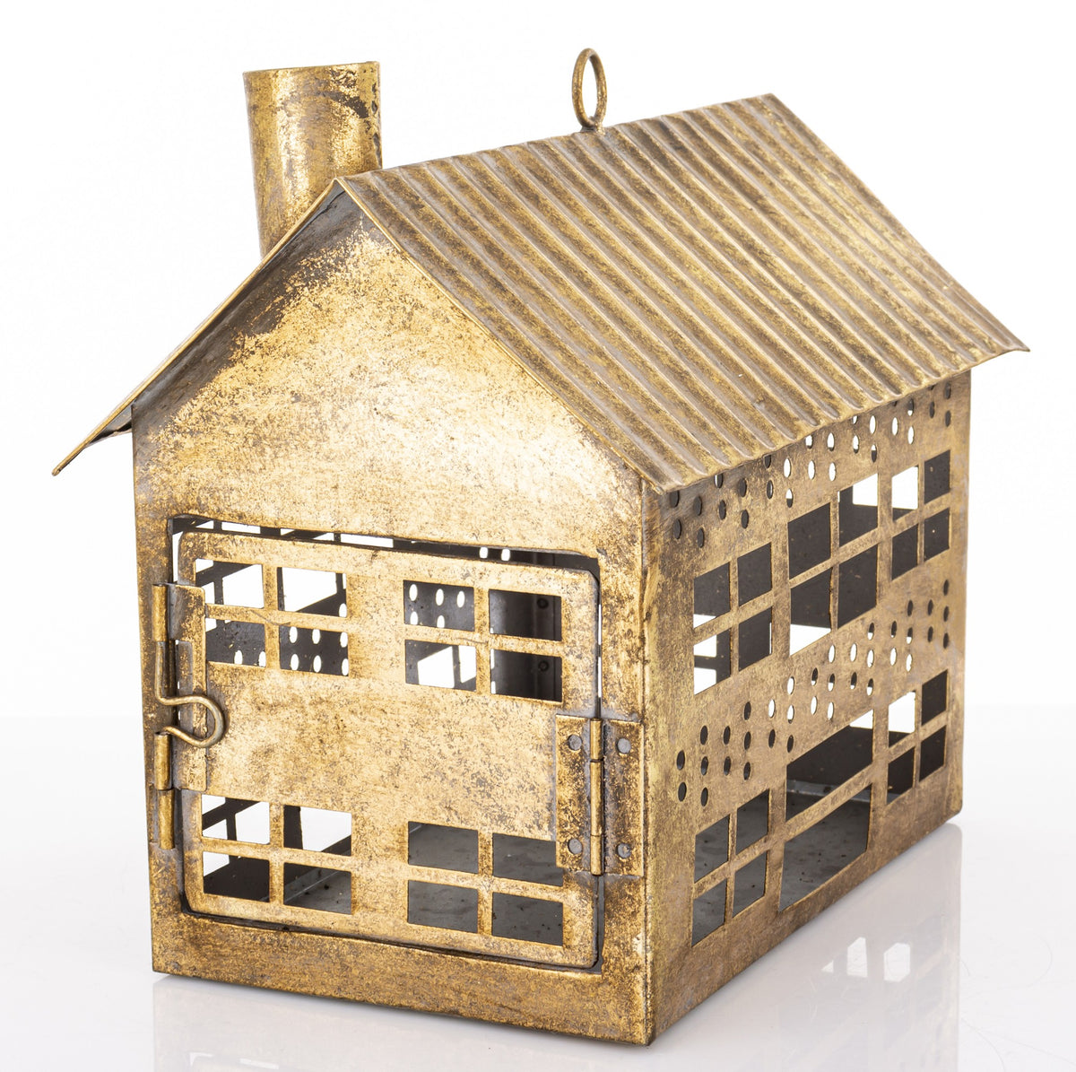 Figurka świąteczna Dekoracja Metalowa złoty 21,5x24,5x15