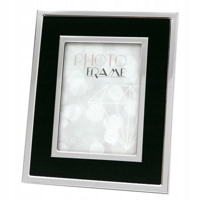 Ramka na zdjęcie czarna srebrna 13x18 glamour