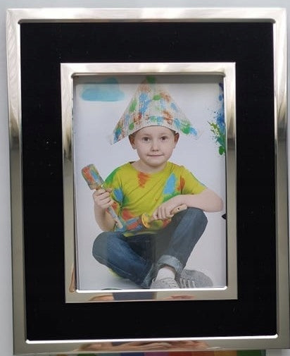 Ramka na zdjęcie czarna srebrna 13x18 glamour