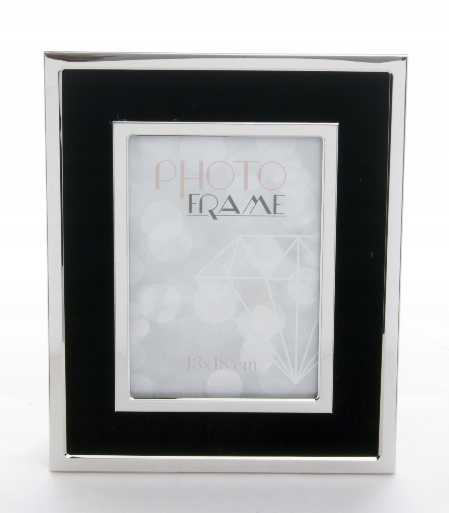Ramka na zdjęcie czarna srebrna 13x18 glamour