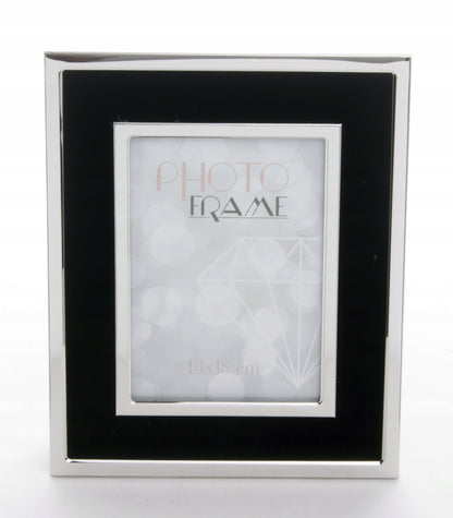 Ramka na zdjęcie czarna srebrna 13x18 glamour