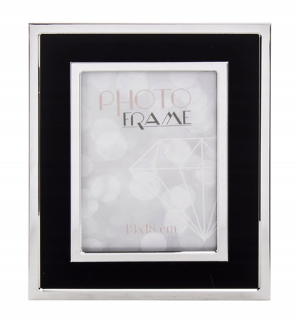Ramka na zdjęcie czarna srebrna 13x18 glamour