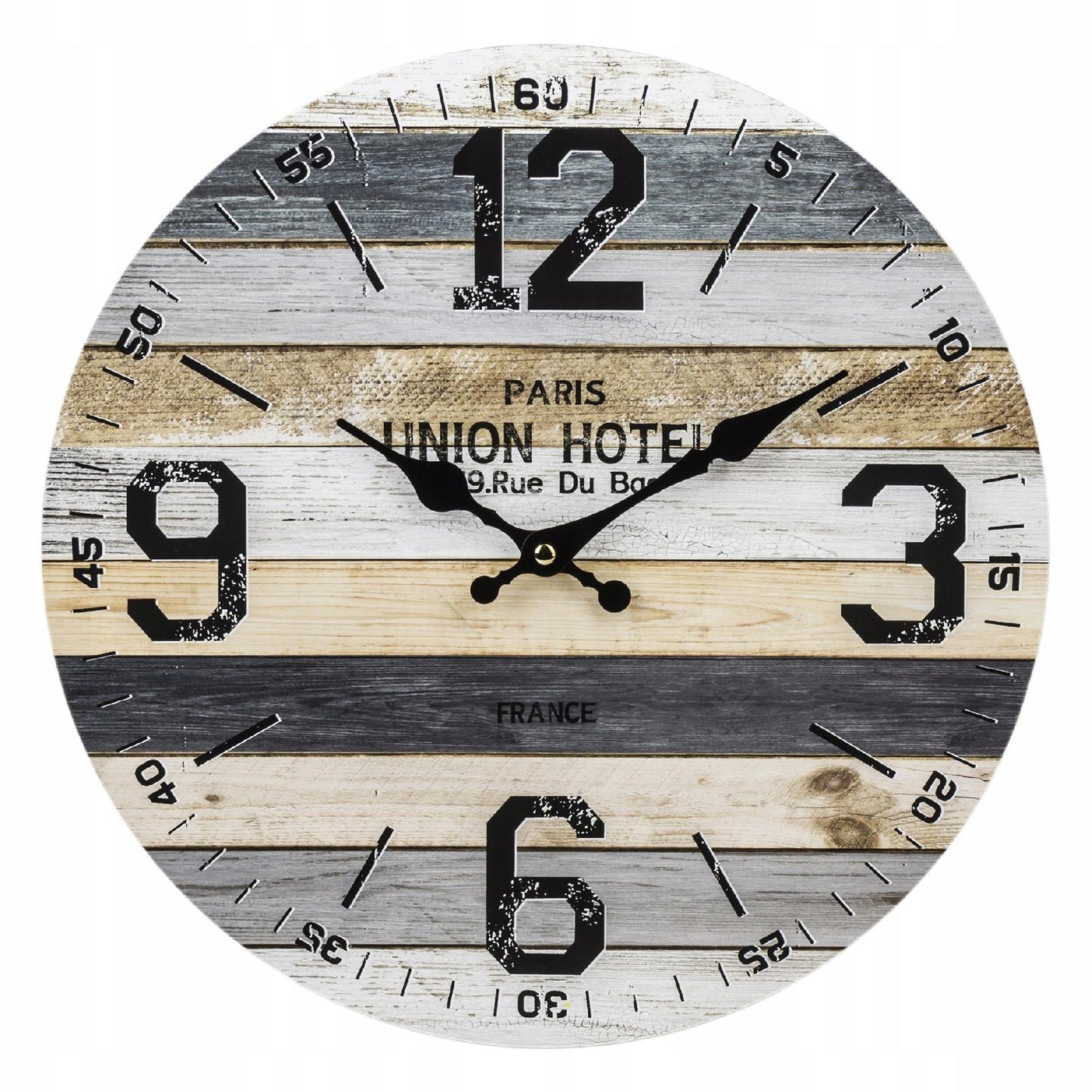 Zegar ścienny szary brązowy 34cm retro