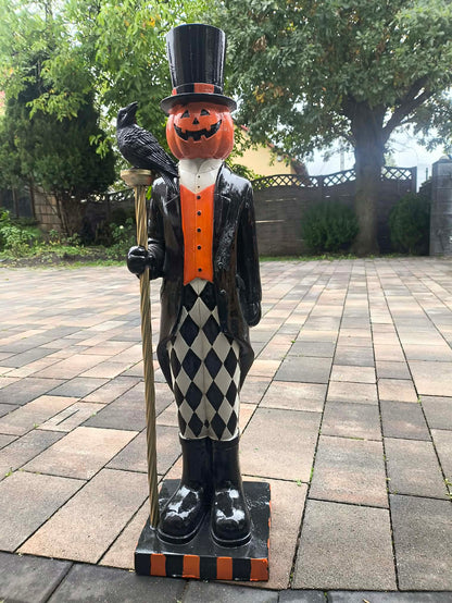 Figurka dynia Halloween dekoracyjna wielokolorowy 84x20x21